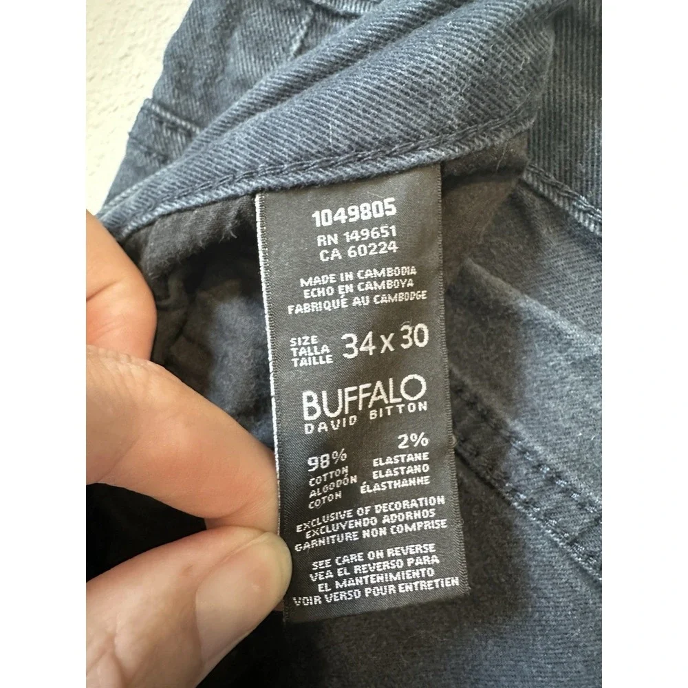 Buffalo David Bitton Jeans‎ Men's 34x30 Sam-X Slim Straight Stretch Denim Blue